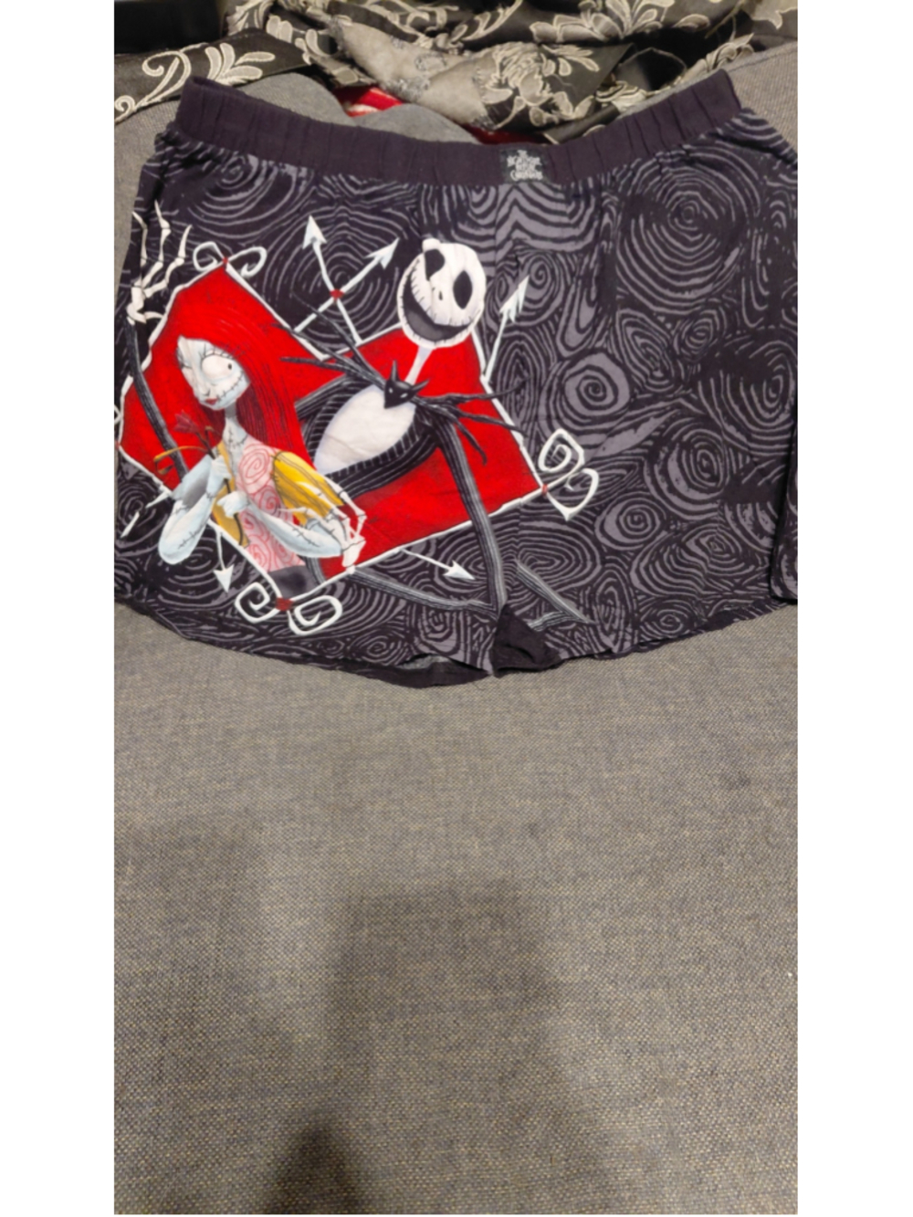 Men's Disney Nightmare Before Christmas Boxers XL Black Red